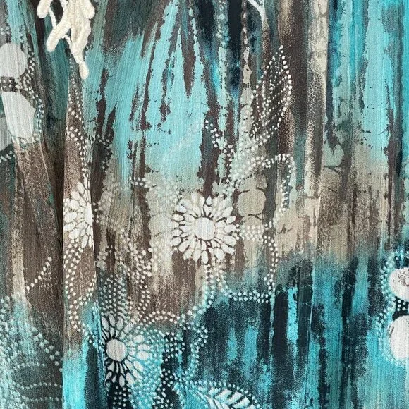 Vintage Boho Lace Trim Top Womens 18 20 Peplum Floral Feminine Flutter Sleeve - Picture 8 of 16